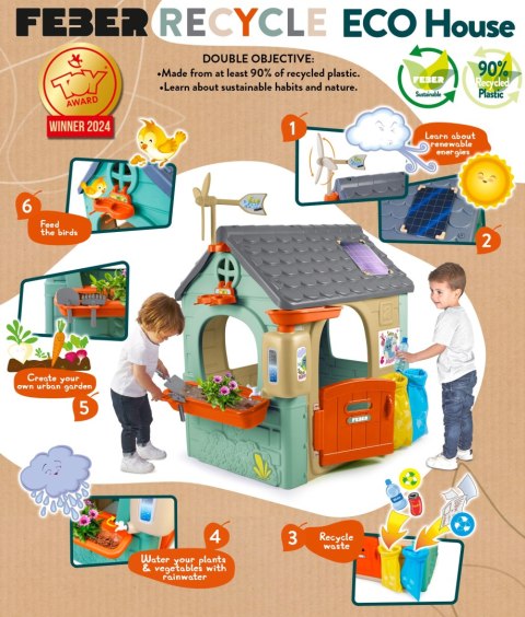 Feber FEBER Domek ogrodowy Recycle Eco Segregacja Odpadów Zielona Energia Feber FEBER Domek ogrodowy Recycle Eco Segregacja Odpadów Zielona Energia