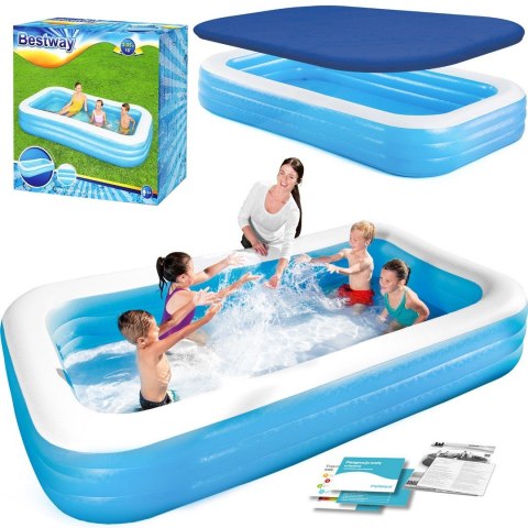 Bestway Basen dmuchany rodzinny 305 x 183 x 56 cm 2w1 Bestway 54009 Bestway Basen dmuchany rodzinny 305 x 183 x 56 cm 2w1 Bestway 54009