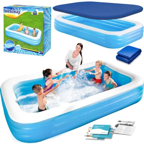 Bestway Basen dmuchany rodzinny 305 x 183 x 56 cm 3w1 Bestway 54009