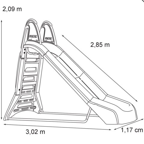 Feber FEBER Wielka Zjeżdżalnia Ogrodowa ze ślizgiem wodnym 285 cm Feber FEBER Wielka Zjeżdżalnia Ogrodowa ze ślizgiem wodnym 285 cm