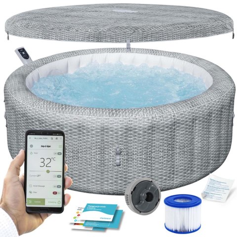 Bestway Dmuchane SPA Lay-Z Bali Grey 6 osobowe Bestway 6001N Bestway Dmuchane SPA Lay-Z Bali Grey 6 osobowe Bestway 6001N