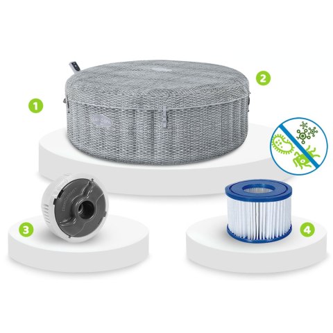 Bestway Dmuchane SPA Lay-Z Bali Grey 6 osobowe Bestway 6001N Bestway Dmuchane SPA Lay-Z Bali Grey 6 osobowe Bestway 6001N