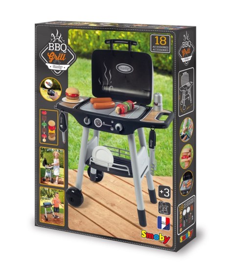 Smoby SMOBY Grill Ogrodowy dla dzieci Barbecue 18 akcesoriów Smoby SMOBY Grill Ogrodowy dla dzieci Barbecue 18 akcesoriów