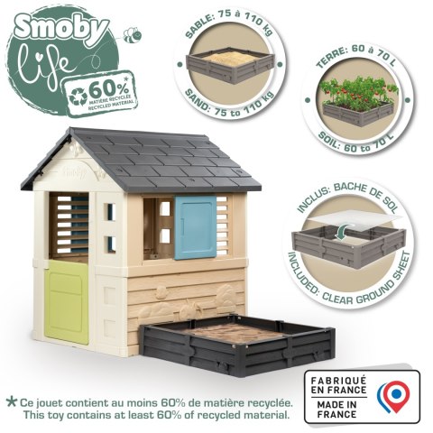 Smoby Smoby Life Domek ogrodowy z piaskownicą Smoby Smoby Life Domek ogrodowy z piaskownicą