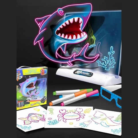 Woopie WOOPIE Magnetyczna Tablica 3D Podświetlenie LED do Rysowania Woopie WOOPIE Magnetyczna Tablica 3D Podświetlenie LED do Rysowania