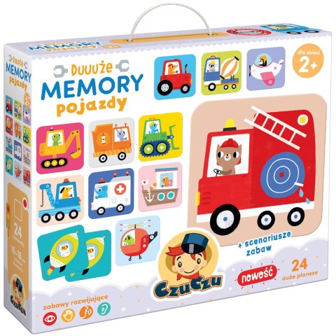 CzuCzu 6706476 Układanka edukacyjna Memory duuuże pojazdy CzuCzu 6706476 Układanka edukacyjna Memory duuuże pojazdy