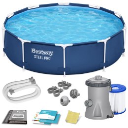 Bestway Basen ogrodowy stelażowy 305 x 76 cm 8w1 Bestway 56679
