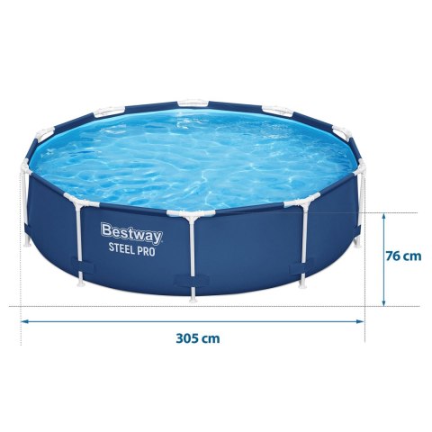 Bestway Basen ogrodowy stelażowy 305 x 76 cm Bestway 56677 Bestway Basen ogrodowy stelażowy 305 x 76 cm Bestway 56677