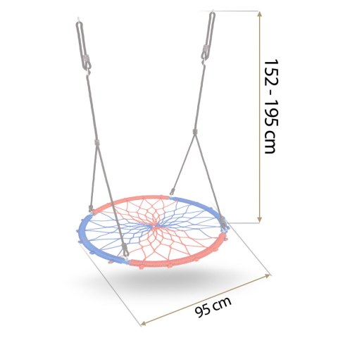 Neo-Sport Huśtawka bocianie gniazdo SWINGO 95 cm niebiesko-czerwona Neo-Sport Huśtawka bocianie gniazdo SWINGO 95 cm niebiesko-czerwona
