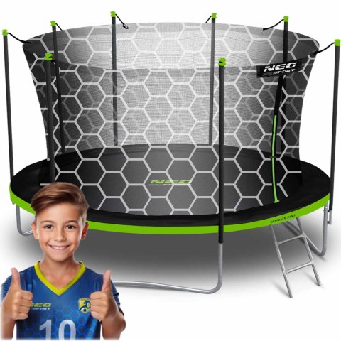 Neo-Sport Trampolina ogrodowa 15ft/465cm z siatką wewnętrzną i drabinką Neo-Sport Neo-Sport Trampolina ogrodowa 15ft/465cm z siatką wewnętrzną i drabinką Neo-Sport