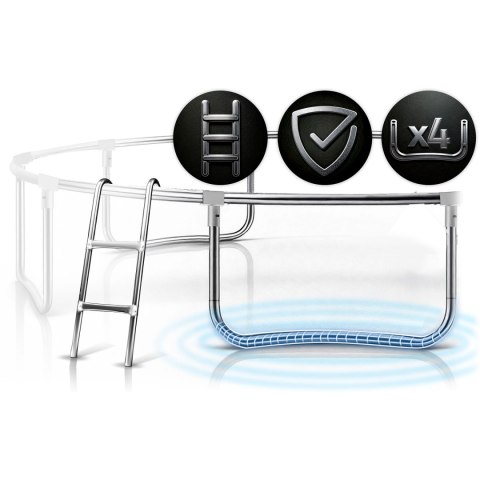 Neo-Sport Trampolina ogrodowa 15ft/465cm z siatką wewnętrzną i drabinką Neo-Sport Neo-Sport Trampolina ogrodowa 15ft/465cm z siatką wewnętrzną i drabinką Neo-Sport