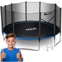 Neo-Sport Trampolina ogrodowa 15ft/465cm z siatką zewnętrzną i drabinką Neo-Sport