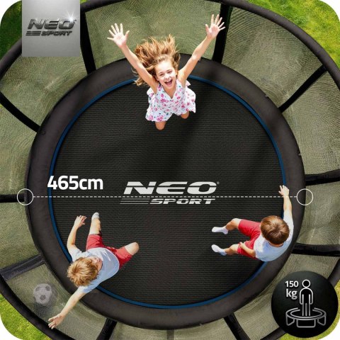 Neo-Sport Trampolina ogrodowa 15ft/465cm z siatką zewnętrzną i drabinką Neo-Sport Neo-Sport Trampolina ogrodowa 15ft/465cm z siatką zewnętrzną i drabinką Neo-Sport