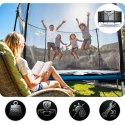 Neo-Sport Trampolina ogrodowa 15ft/465cm z siatką zewnętrzną i drabinką Neo-Sport