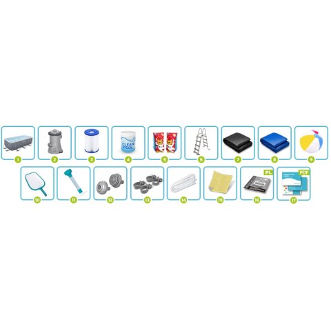 Bestway Basen ogrodowy stelażowy 404 x 201 x 100 cm 18w1 Bestway 56721 Bestway Basen ogrodowy stelażowy 404 x 201 x 100 cm 18w1 Bestway 56721