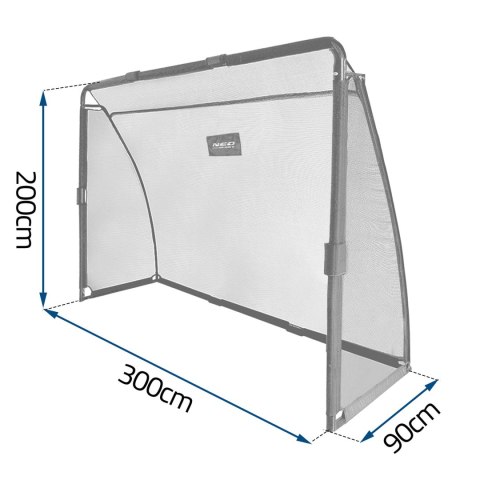 Neo-Sport Bramka do piłki nożnej 300 x 200 x 90 cm NS-497 czarna Neo-Sport Bramka do piłki nożnej 300 x 200 x 90 cm NS-497 czarna