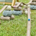 Masterkidz MASTERKIDZ Elastyczny Tor Kulkowy + Gumowe Kamienie Konstrukcyjne 98 el.