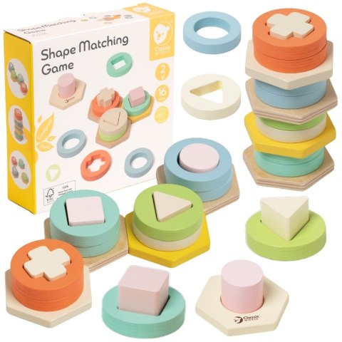 Classic World CLASSIC WORLD Sorter Montessori Kształtów i Kolorów Układanka Wieża Classic World CLASSIC WORLD Sorter Montessori Kształtów i Kolorów Układanka Wieża