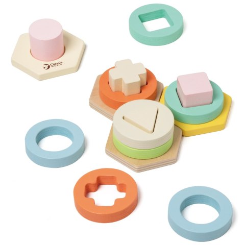 Classic World CLASSIC WORLD Sorter Montessori Kształtów i Kolorów Układanka Wieża Classic World CLASSIC WORLD Sorter Montessori Kształtów i Kolorów Układanka Wieża