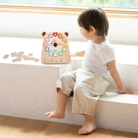 Classic World CLASSIC WORLD Zegar Miś Montessori Edukacyjny 3w1 Nauka Czasu Liczenia i Daty Classic World CLASSIC WORLD Zegar Miś Montessori Edukacyjny 3w1 Nauka Czasu Liczenia i Daty