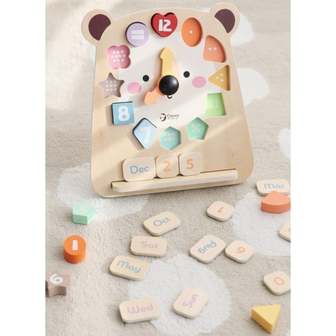 Classic World CLASSIC WORLD Zegar Miś Montessori Edukacyjny 3w1 Nauka Czasu Liczenia i Daty Classic World CLASSIC WORLD Zegar Miś Montessori Edukacyjny 3w1 Nauka Czasu Liczenia i Daty