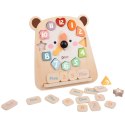 Classic World CLASSIC WORLD Zegar Miś Montessori Edukacyjny 3w1 Nauka Czasu Liczenia i Daty