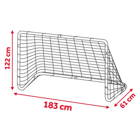 Neo-Sport Bramka do piłki nożnej 183 x 122 x 61cm NS-492 czarna Neo-Sport Bramka do piłki nożnej 183 x 122 x 61cm NS-492 czarna