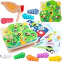 Tooky Toy TOOKY TOY Drewniana Gra Zręcznościowa 2w1 Wyciągnij Robaczki dla Dzieci Tooky Toy TOOKY TOY Drewniana Gra Zręcznościowa 2w1 Wyciągnij Robaczki dla Dzieci