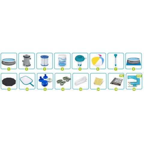 Bestway Basen ogrodowy rozporowy 366 x 76 cm 16w1 Bestway 57445 Bestway Basen ogrodowy rozporowy 366 x 76 cm 16w1 Bestway 57445