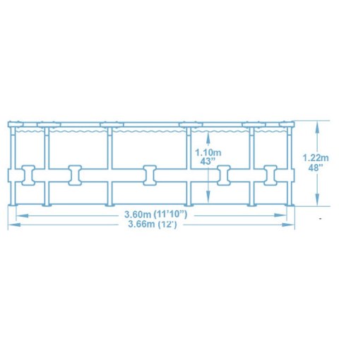 Bestway Basen ogrodowy stelażowy 366 x 122 cm 18w1 Bestway 56420 + maszynka do baniek GRATIS Bestway Basen ogrodowy stelażowy 366 x 122 cm 18w1 Bestway 56420 + maszynka do baniek GRATIS