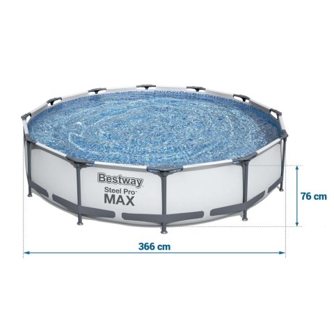 Bestway Basen ogrodowy stelażowy 366 x 76 cm 16w1 Bestway 56416 + maszynka do baniek GRATIS Bestway Basen ogrodowy stelażowy 366 x 76 cm 16w1 Bestway 56416 + maszynka do baniek GRATIS