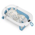 Ricokids Wanienka składana dla dzieci, niemowląt z termometrem i wkładką RK-287 biało-niebieska Ricokids Wanienka składana dla dzieci, niemowląt z termometrem i wkładką RK-287 biało-niebieska