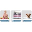 Ricokids Wanienka składana dla dzieci, niemowląt z termometrem i wkładką RK-287 biało-niebieska Ricokids Wanienka składana dla dzieci, niemowląt z termometrem i wkładką RK-287 biało-niebieska
