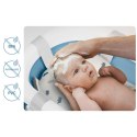 Ricokids Wanienka składana dla dzieci, niemowląt z termometrem i wkładką RK-287 biało-niebieska Ricokids Wanienka składana dla dzieci, niemowląt z termometrem i wkładką RK-287 biało-niebieska