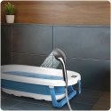 Ricokids Wanienka składana dla dzieci, niemowląt z termometrem i wkładką RK-287 biało-niebieska Ricokids Wanienka składana dla dzieci, niemowląt z termometrem i wkładką RK-287 biało-niebieska