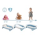 Ricokids Wanienka składana dla dzieci, niemowląt z termometrem i wkładką RK-287 biało-niebieska Ricokids Wanienka składana dla dzieci, niemowląt z termometrem i wkładką RK-287 biało-niebieska