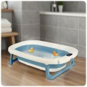 Ricokids Wanienka składana dla dzieci, niemowląt z termometrem i wkładką RK-287 biało-niebieska Ricokids Wanienka składana dla dzieci, niemowląt z termometrem i wkładką RK-287 biało-niebieska
