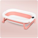 Ricokids Wanienka składana dla dzieci, niemowląt z termometrem i wkładką Ricokids RK-287 biało-różowa