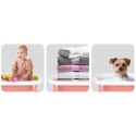 Ricokids Wanienka składana dla dzieci, niemowląt z termometrem i wkładką Ricokids RK-287 biało-różowa