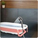 Ricokids Wanienka składana dla dzieci, niemowląt z termometrem i wkładką Ricokids RK-287 biało-różowa