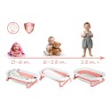 Ricokids Wanienka składana dla dzieci, niemowląt z termometrem i wkładką Ricokids RK-287 biało-różowa