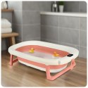Ricokids Wanienka składana dla dzieci, niemowląt z termometrem i wkładką Ricokids RK-287 biało-różowa
