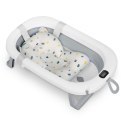 Ricokids Wanienka składana dla dzieci, niemowląt z termometrem i wkładką Ricokids RK-287 biało-szara