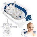 Ricokids Wanienka składana dla dzieci, niemowląt z wkładką Ricokids RK-286 biało-niebieska Ricokids Wanienka składana dla dzieci, niemowląt z wkładką Ricokids RK-286 biało-niebieska