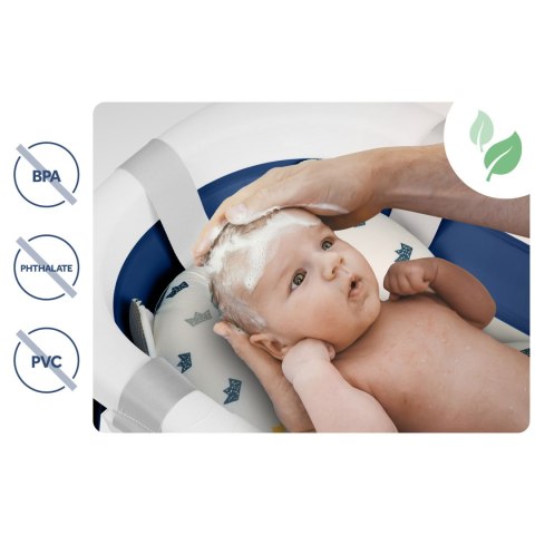 Ricokids Wanienka składana dla dzieci, niemowląt z wkładką Ricokids RK-286 biało-niebieska Ricokids Wanienka składana dla dzieci, niemowląt z wkładką Ricokids RK-286 biało-niebieska