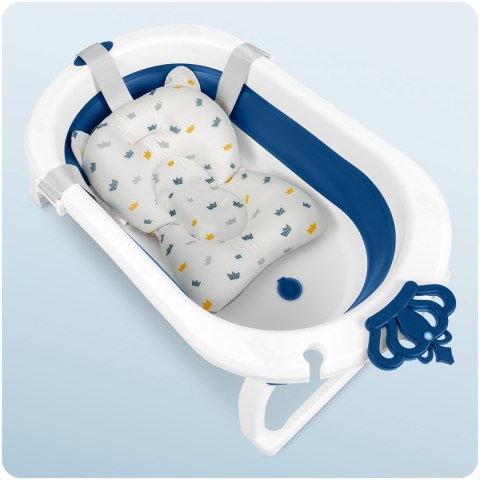 Ricokids Wanienka składana dla dzieci, niemowląt z wkładką Ricokids RK-286 biało-niebieska Ricokids Wanienka składana dla dzieci, niemowląt z wkładką Ricokids RK-286 biało-niebieska