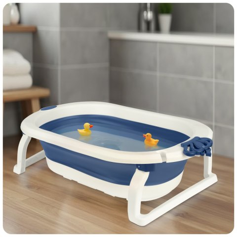 Ricokids Wanienka składana dla dzieci, niemowląt z wkładką Ricokids RK-286 biało-niebieska Ricokids Wanienka składana dla dzieci, niemowląt z wkładką Ricokids RK-286 biało-niebieska