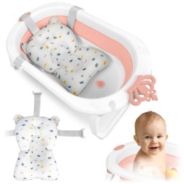 Ricokids Wanienka składana dla dzieci, niemowląt z wkładką Ricokids RK-286 biało-różowa