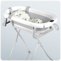 Ricokids Wanienka składana dla dzieci, niemowląt ze stelażem, termometrem i wkładką Ricokids RK-287 biało-szara