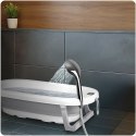 Ricokids Wanienka składana dla dzieci, niemowląt ze stelażem, termometrem i wkładką Ricokids RK-287 biało-szara